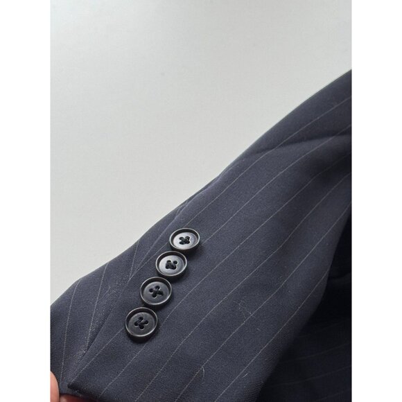 BROOKS BROTHERS 1818 Madison Navy Blue Pinstripe Wool Suit, Size 45L/40W - Picture 8 of 16